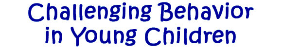 Challenging Behavior in Young Children